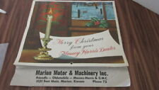 Original 1953 Advertising Calendar Marion KS Kansas Massey-Harris Motor Machine picture