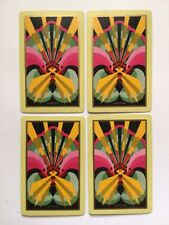 (4) Antique Art Deco Narrow Named “DIAMOND” Playing Cards ,Congress 606W,c.1920 picture