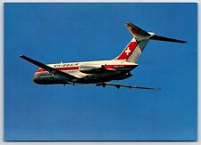 Airplane Postcard Swissair Airlines Douglas DC-9 In Flight CV6 picture