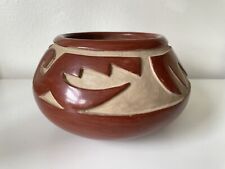 Santa Clara Pueblo Carved Redware Pottery Jar Unsigned Manner of Naranjo or Cain picture