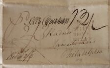 GB to Phila PA, Wm Penn family (Gaskell) F/L, 1821, Halstead Penny Post, etc(bb1 picture
