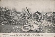 France Photograph of a wrecked zeppelin in Paris C. P. I. Postcard Vintage picture
