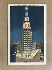 Postcard Buffalo NY New York Electric Building at Night Vintage PC picture