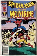 Spider-Man vs Wolverine #1 Newsstand Death of Ned Leeds Marvel Comics 1987 VG picture