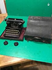 Vintage National Typewriter Portable No 3 & Case working (has bad roller) picture