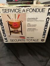 Le Creuset Fondue Pot Vintage Rare #17 Rouge Color New Open Box 1984 picture