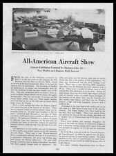 1930 All-American Aircraft Show Detroit Exhibit Photo & Article Vintage Print Ad picture