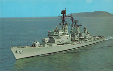 Spring Valley CA, USS King DLG-10 US Navy Frigate Ship, Vintage Postcard picture