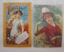 ANTIQUE 1880s-1890s ADVERTISING TRADE CARDs  BALL'S CORSETS Lot Of 2  picture