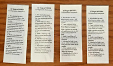 4 New 12 steps of CODA Co-Dependents Anonymous Addiction Laminated Bookmarks ~ picture