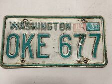 1968 to 1982 Washington State License Plate YOM Single Early King County OKE 677 picture