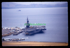 1987 Original Slide, Navy USS MIDWAY Aircraft Carrier (CV-41) at Philippines?  B picture