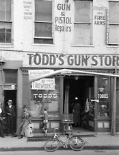 1930's Todd's Gun Store Vintage Old Photo 8.5