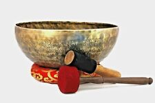 13 inch diameter singing bowl- Green Tara  Etched engraved sound healing Bowls picture