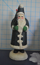 VTG  MIDWEST Cannon Falls SANTA  w/TREE Germany Style Figurine Crackle Finish 9