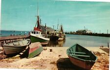 Vintage Postcard - 1950s Provincetown Waterfront Scene Fishing Port Mass picture