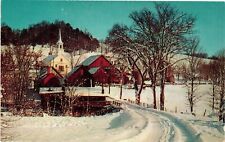 Vintage Postcard- First Snowfall, North Bennington. VT 1960s picture