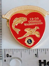 Lions International Dist. 19-D5 Othello Washington Heart Lapel Pin  (041223) picture