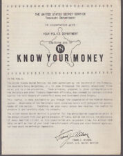 U S Secret Service KNOW YOUR MONEY folder ca 1930s picture