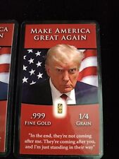 100x  MAGA PresidenDonald Trump Official Mugshot GOLD Pure Bullion Bar Cards picture