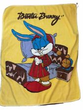 Vintage Very RARE Buster Bunny Bedtime Tiny Toon Adventures Baby Blanket 50x42 picture