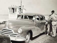 XC Photograph 1950 Old Car Taking Ride On Auto Ferry  picture