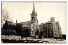 1909 Catholic Church and School Mankato Minnesota MN RPPC Photo Postcard picture