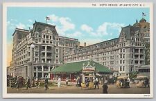 Hotel & Resort~Atlantic City New Jersey~Hotel Dennis~Garden~Vintage Postcard picture