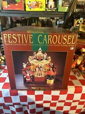 1996 Maisto Festive Carousel w/ Santa Figure. NEW In Box Lights And Plays Songs picture