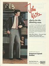 1981 John Weitz Slacks For The Thinking Man vintage print ad 80's advertisement picture