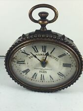 Antique Vantage Printania Hotel 1870 Paris Buttercream Wall Clock 4X5 in Working picture