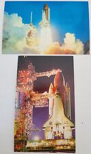 PR 1984 NASA SPACE PCs CHALLENGER SHUTTLE 41-B ON  LAUNCHPAD & AFTER LIFTOFF picture