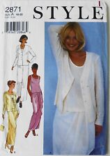 Style 2871 Misses Top Jacket Pants Skirt Sewing Pattern 10-22 picture