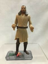 Hasbro Star Wars Episode I TPM Jedi Master Qui-Gon Jinn with Commtech Chip Stand picture