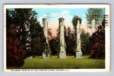 Columbia SC-South Carolina, Millwood Ruins Hampton Home, Vintage c1927 Postcard picture