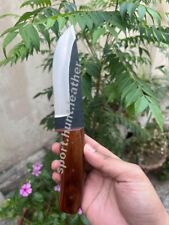 Custom Hand forged High Carbon 1095 Steel Hunting Knife W/Sheath Bushcraft wood picture