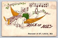 c1905 Rock Of Ages, Swinging On Hammock St. Louis, MO ANTIQUE Postcard picture
