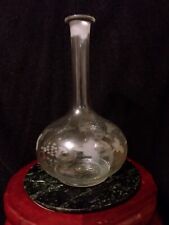 RARE EARLY c.1744-1810 Cut Glass Decanter with Etched Grape Motif picture