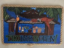 Margaritaville Tiki Bar is Open Wooden Plaque Sign 11