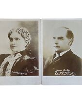 President William McKinley And Wife Ida Antique Early 1900s Cabinet Card Photos picture