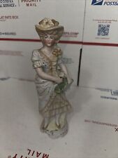 Bisque figurine Porcelain Classic french lady with Basket 1015 picture