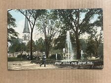 Postcard Detroit MI Michigan Grand Circus Park Fountain Vintage 1909 PC picture