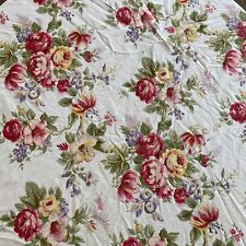 Vintage April Cornell Round Tablecloth Roses 2000 84” picture