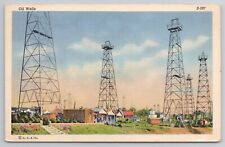 1939 Postcard Oil Wells Dallas Texas TX picture