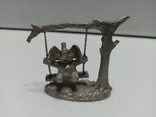 Vintage Spoontiques Pewter Elephant Swinging On Tree Figure 392   picture