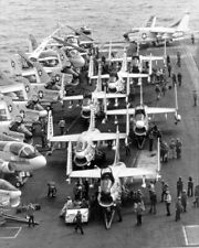 Carrier USS Enterprise during the evacuation of South Vietnam War 8x10 Photo 731 picture
