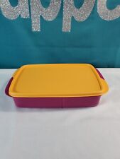 New Tupperware Large Lunch It Divided Container Purple  Mango Orange New Sale picture