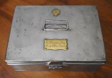 ANTIQUE ENGLISH HAWKES & CO. LONDON HAND FORGED PERSONAL BOX SAFE FOR PAPERS picture