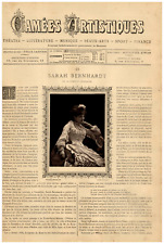 Goupil, Artistic Cameos, Sarah Bernhardt (French Comedy) Vintage pr picture