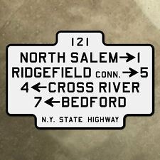 North Salem Cross River New York state highway 121 sign Hudson Valley 1922 21x14 picture